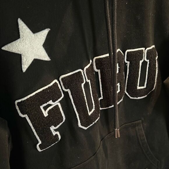 FUBU Collegiate Black Hooded Sweatshirt M - Picture 7 of 12